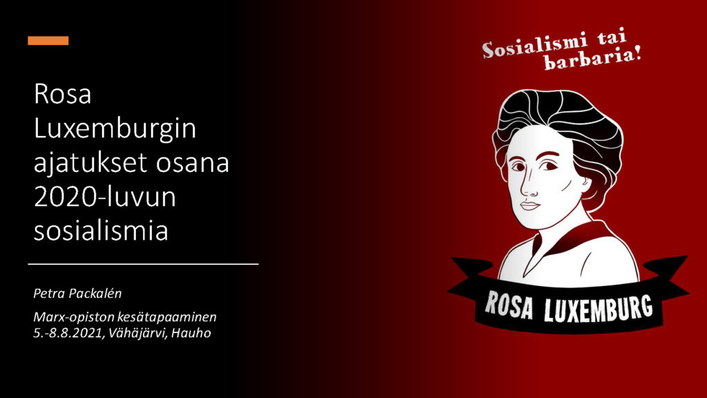 Petra Packalénin alustuksen diaesityksen kansisivu.